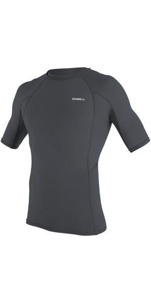 2026 O'Neill Mens Basic Skins Short Sleeve Rash Vest 5713 - Graphite